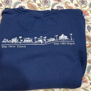 Navy Blue Graphic Sweatshirt